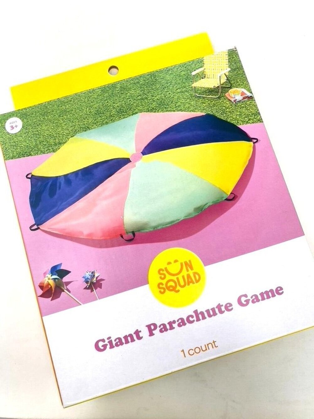 Giant Parachute - Sun Squad™: Outdoor Toy Polyester, Ages 3+ Toddler Preschool